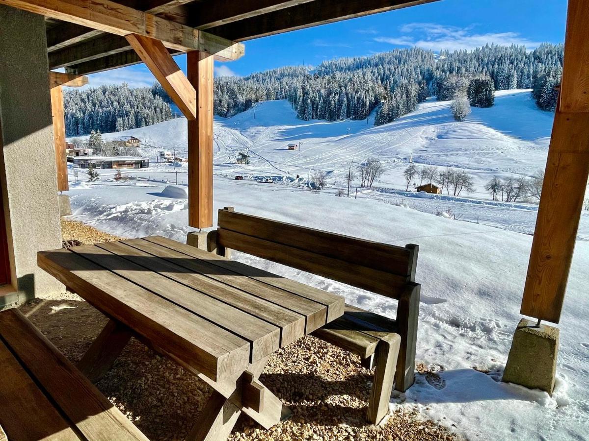 Gite Avec Terrasse Et Belle Vue - Chaletnelda Com Lamoura Dış mekan fotoğraf